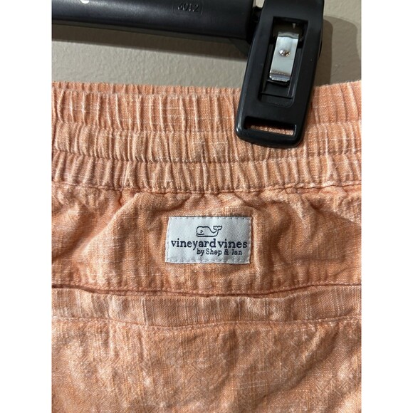 Vineyard Vines Shorts Mens Small Orange Light Cotton Waist Drawstring - Picture 12 of 12